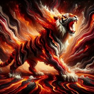 Volcanic_tiger_wallpaper_by uniquegeegames substribe for more