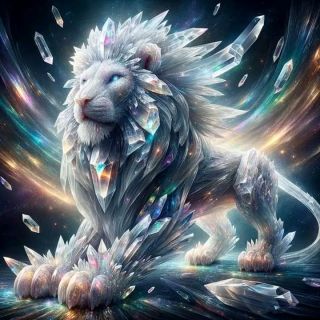Crystal lion_wallpaper_by_UNIQUEGEE