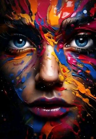 Paint face_Wallpaper_by_UNIQUEGEE