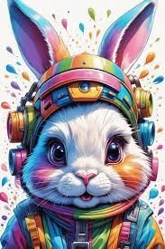 Bunny Wearing Headphone 2