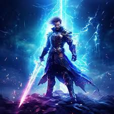 Holding Sword Accompany By Lightning