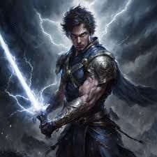 Warrior With Magic Effect Sword