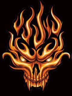 Fire skull